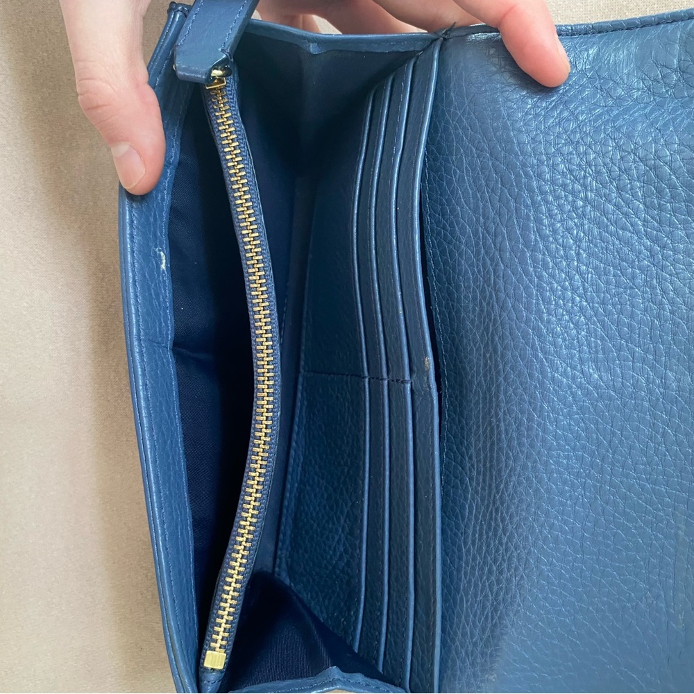 Tory Burch Blue Leather Wallet - Picture 5 of 6